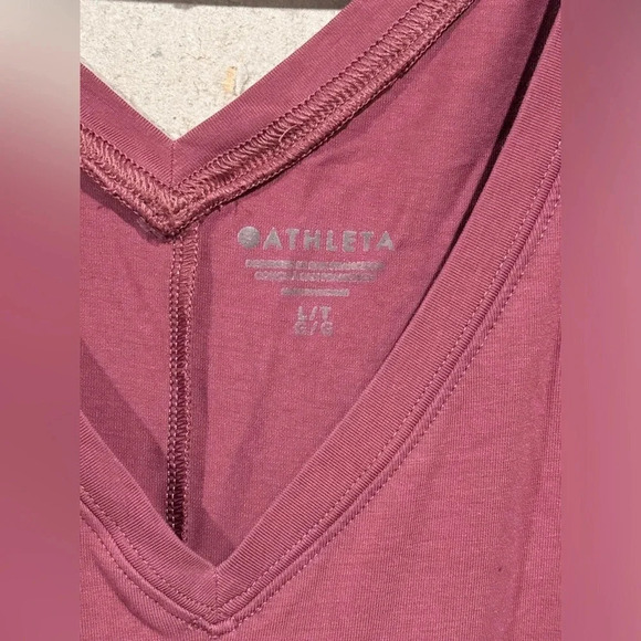 Athleta Size LT Tawny Rose Willow Drawstring Jumpsuit Athleisure Casual Comfort - Picture 3 of 5